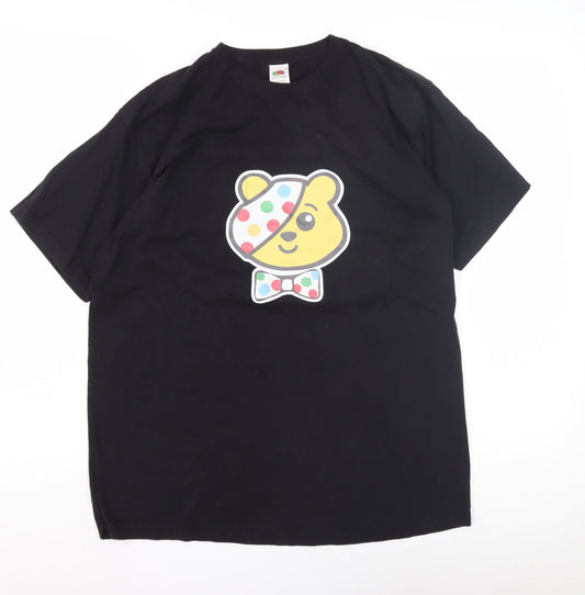 Teens UK Size 14 No Data Black Basic T-Shirt