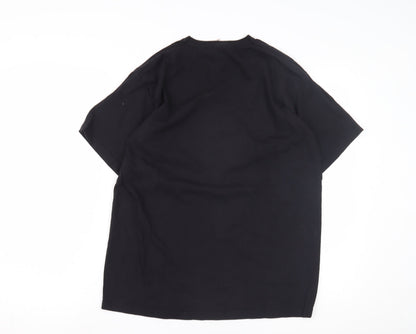 Teens UK Size 14 No Data Black Basic T-Shirt