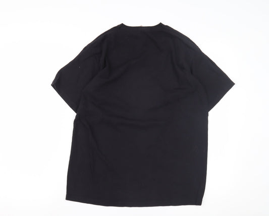 Teens UK Size 14 No Data Black Basic T-Shirt