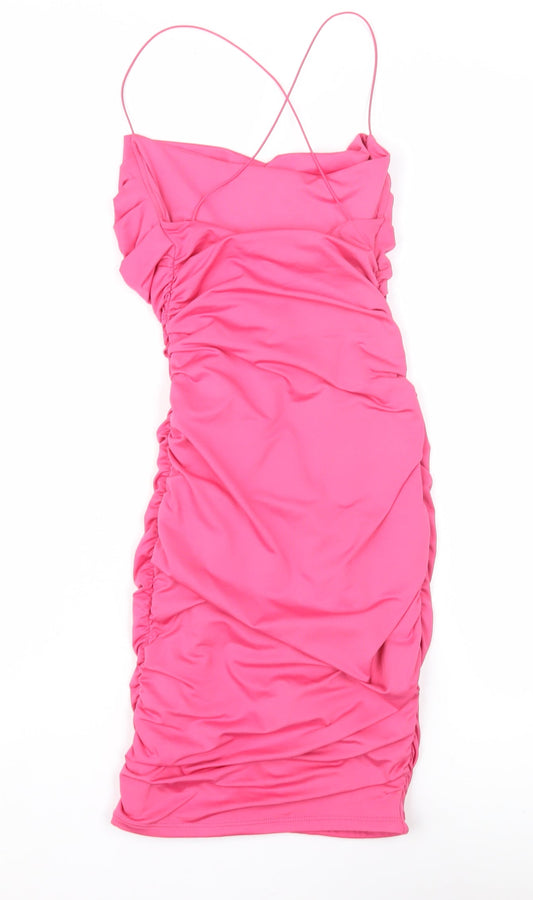 Oh Polly Pink Bodycon Women's Dress Size 6