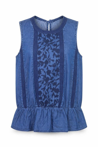 Womens UK Size M Gap Blue Tunic Blouse