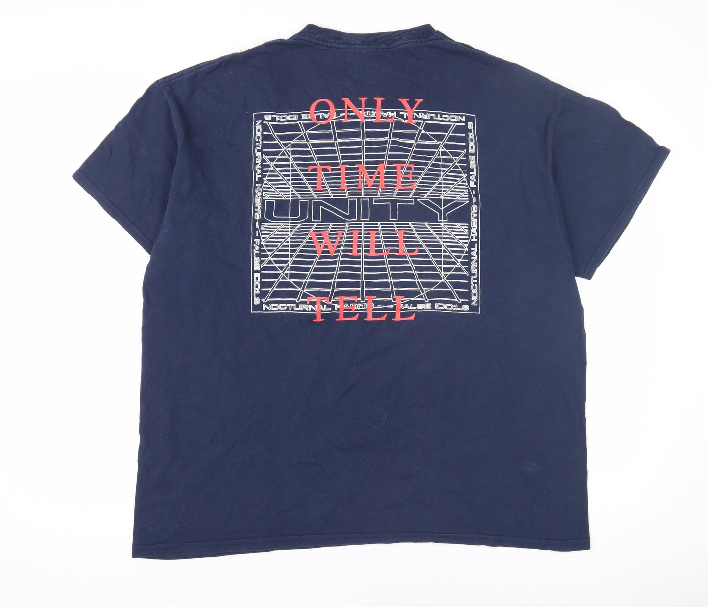 Mens UK Size L boohooMAN Blue  T-Shirt