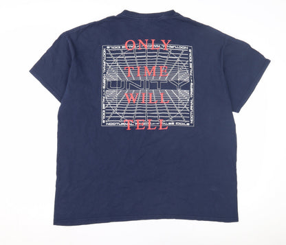 Mens UK Size L boohooMAN Blue  T-Shirt
