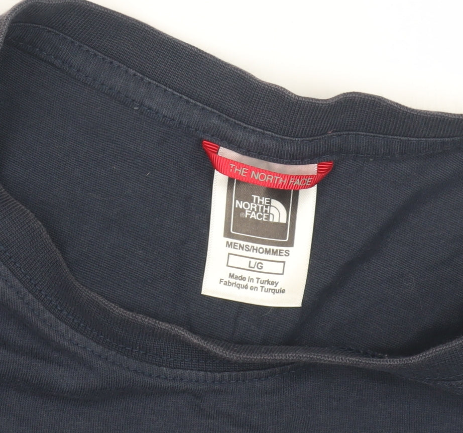 The North Face Men's Blue Crew Neck T-Shirt - Size L