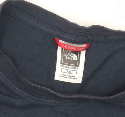 The North Face Men's Blue Crew Neck T-Shirt - Size L