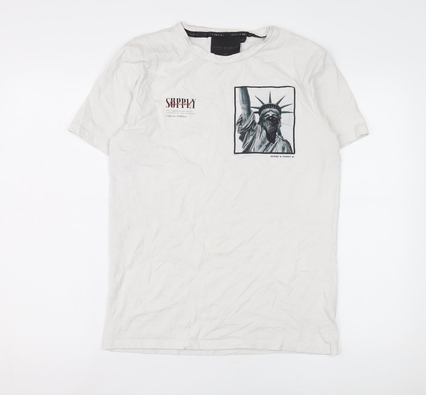 Supply & Demand Men’s White Liberty Graphic Tee M