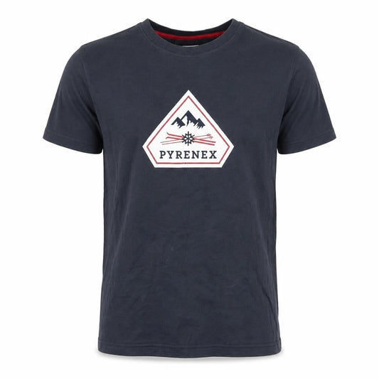 Pyrenex Men's Blue Cotton T-Shirt, M, Crew Neck
