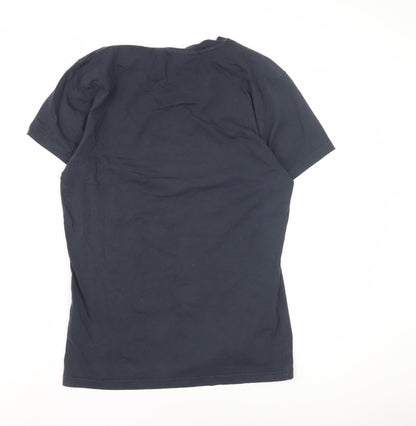 Pyrenex Men's Blue Cotton T-Shirt, M, Crew Neck