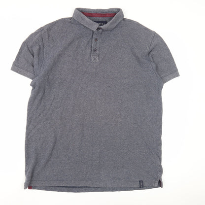 Criminal Men's Grey Polo Shirt, Size L, Casual Style