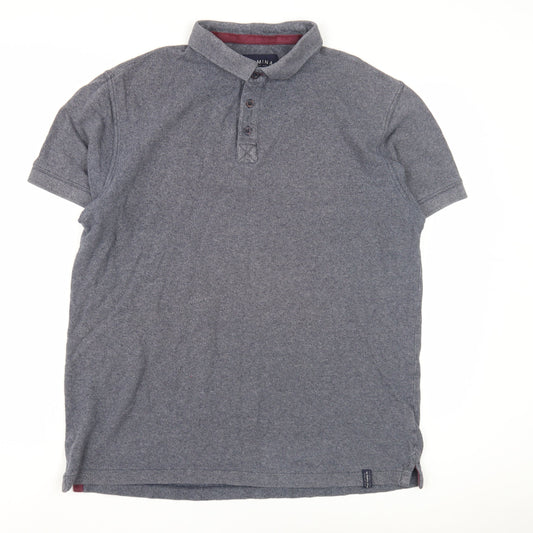 Criminal Men's Grey Polo Shirt, Size L, Casual Style