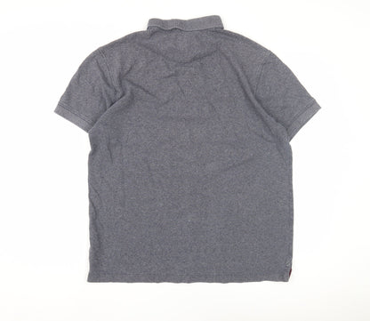 Criminal Men's Grey Polo Shirt, Size L, Casual Style