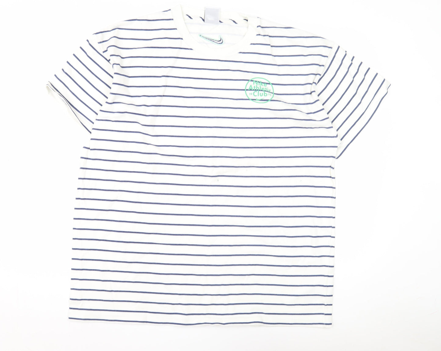 Nike Men's Striped T-Shirt Large White