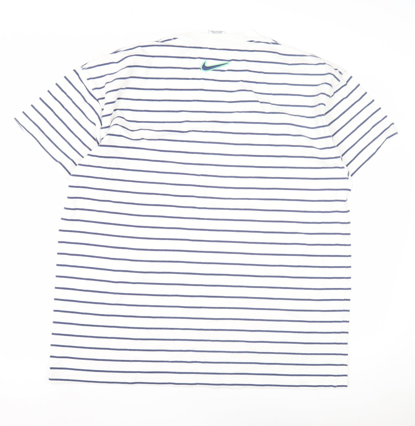 Nike Men's Striped T-Shirt Large White