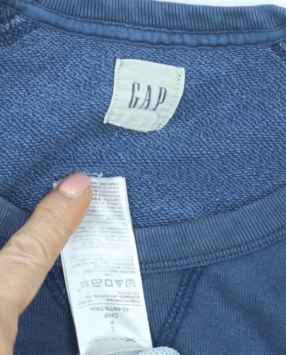 Mens UK Size S Gap Blue Pullover Sweatshirt