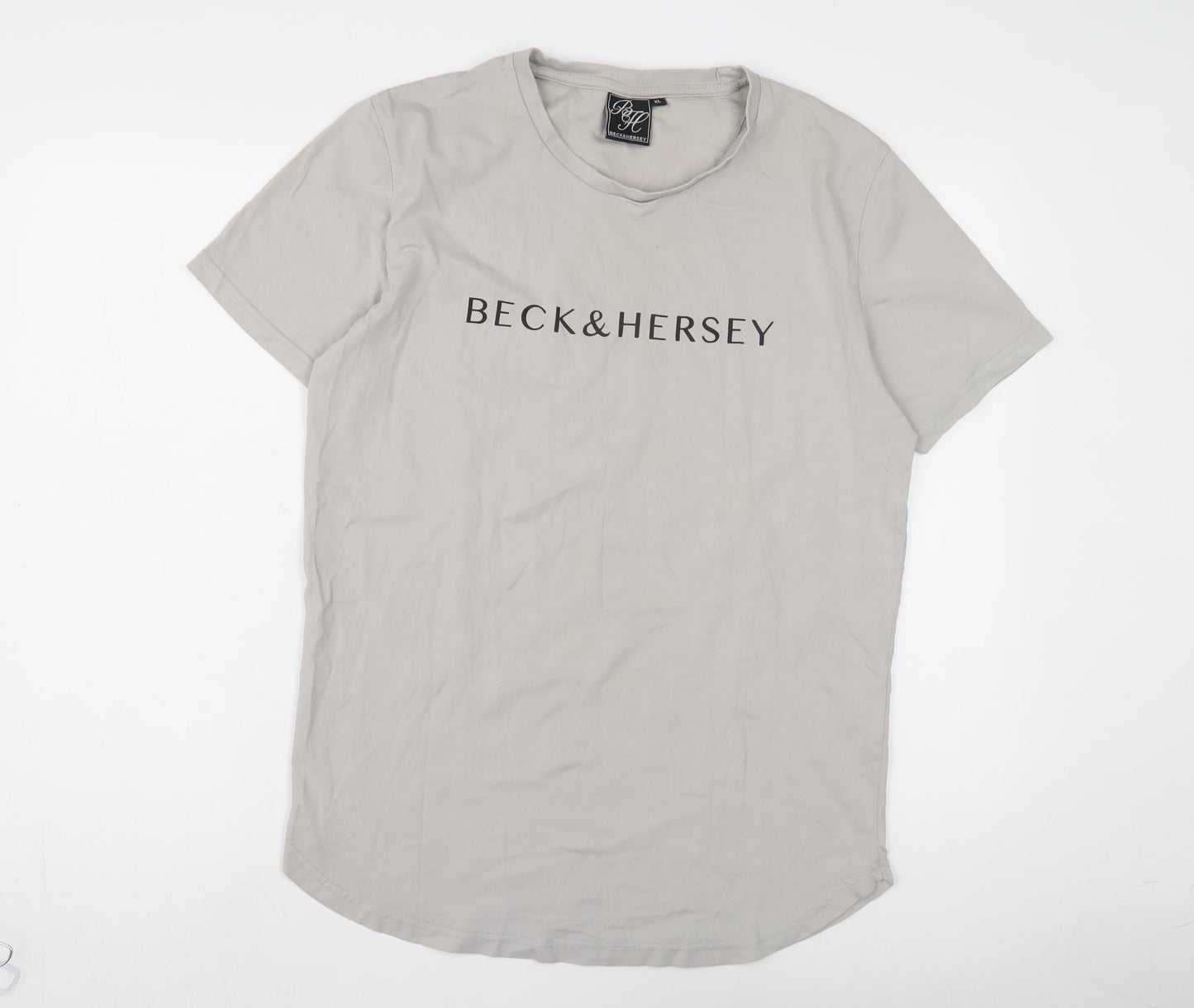 Mens UK Size XL Beck & Hersey Grey  T-Shirt