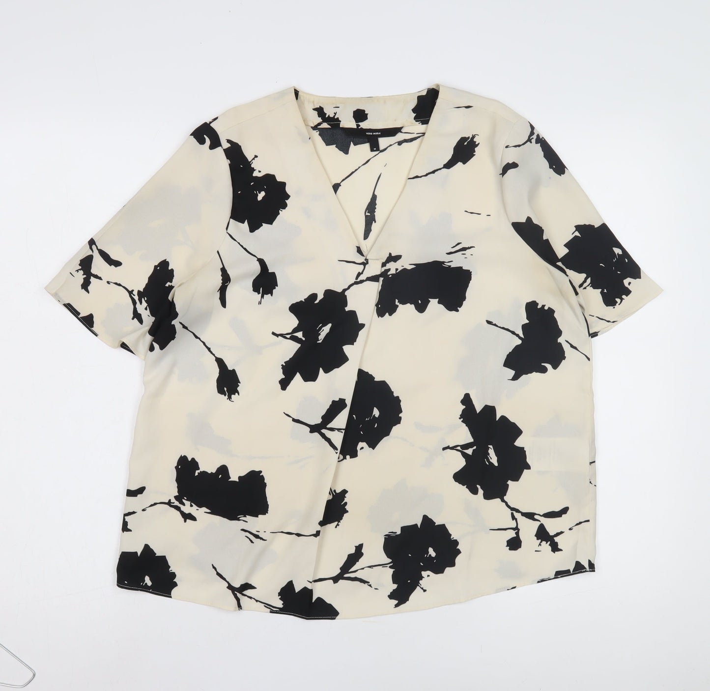 Womens UK Size M VERO MODA Black Basic Blouse
