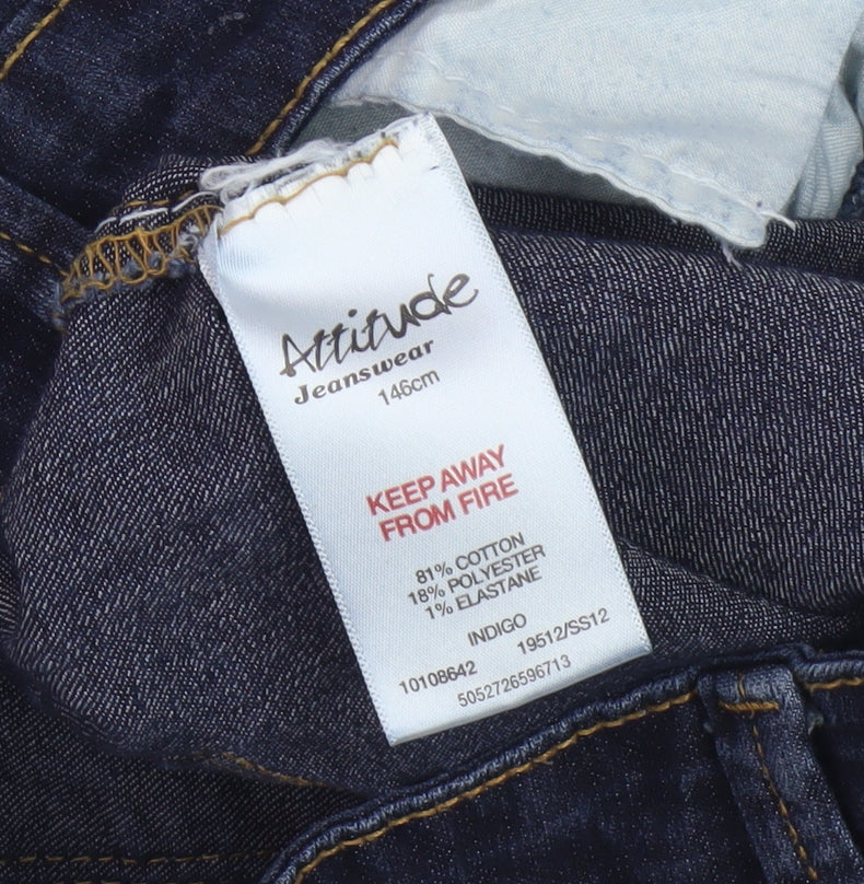 Teenss UK Size 11-12 Tammy Regular Fit Straight Blue Jeans