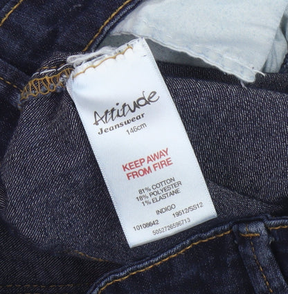 Teenss UK Size 11-12 Tammy Regular Fit Straight Blue Jeans