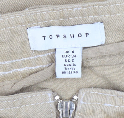 Womens UK Size 6 Topshop Cargo  Skirt