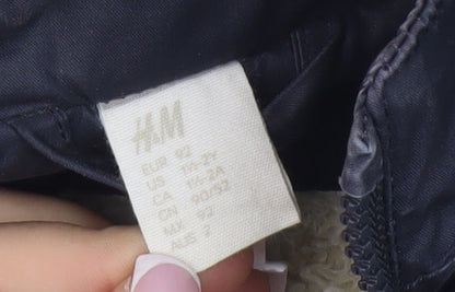 H&M Unisex Baby & Toddler Blue Puffer Jacket 24 Months