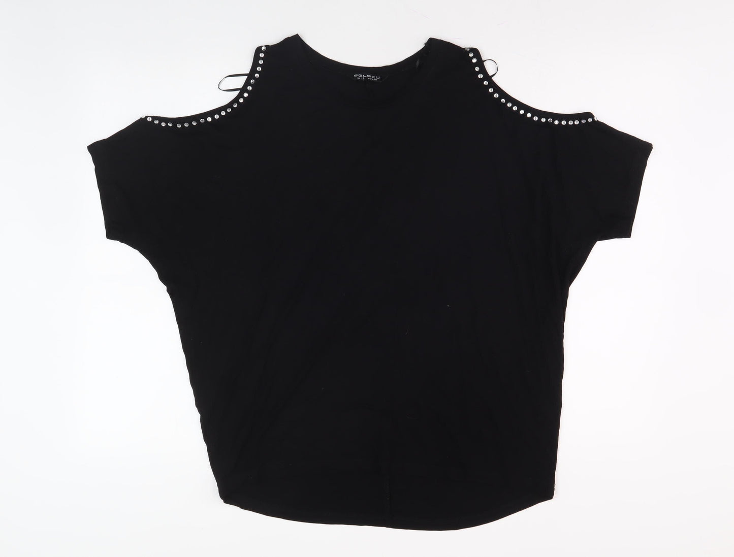 Womens UK Size 12 Select Black Basic T-Shirt