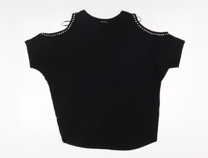 Womens UK Size 12 Select Black Basic T-Shirt