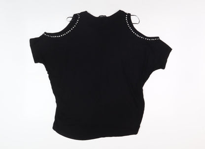 Womens UK Size 12 Select Black Basic T-Shirt