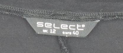 Womens UK Size 12 Select Black Basic T-Shirt