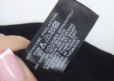 Womens UK Size 12 Select Black Basic T-Shirt