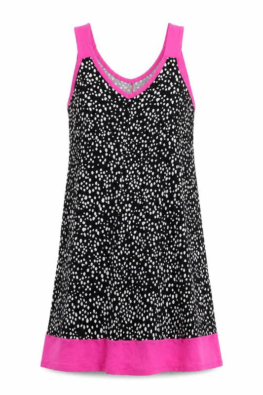 DKNY Women's Black L Sleeveless V-Neck Dress