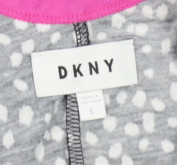 DKNY Women's Black L Sleeveless V-Neck Dress