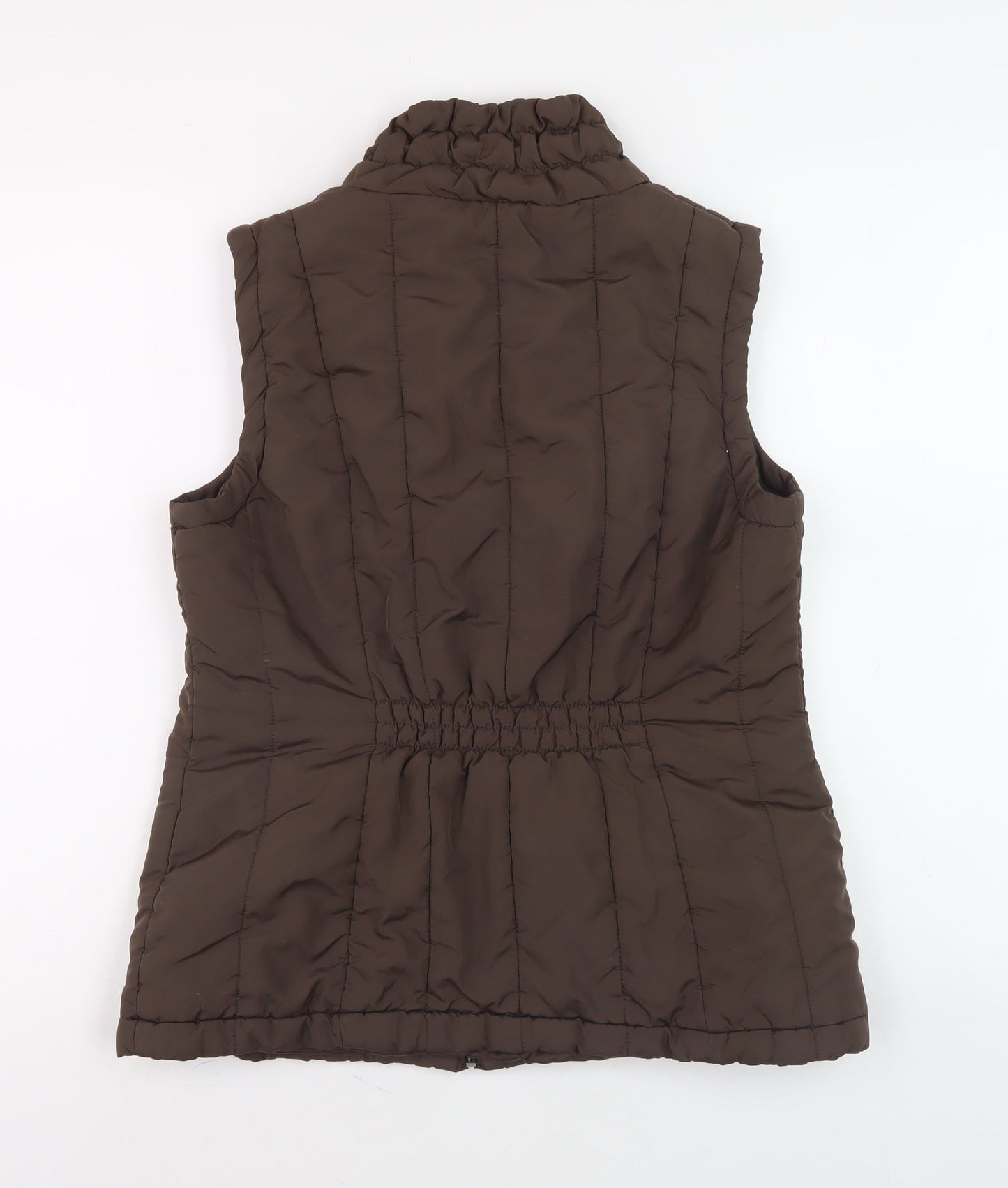 Authentic Casualwear Women's Brown Quilted Waistcoat, Size 12
