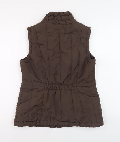Authentic Casualwear Women's Brown Quilted Waistcoat, Size 12