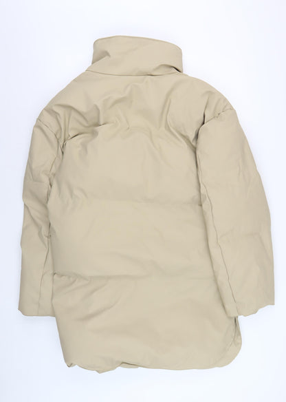 ASOS Design Women Beige Puffer Jacket Size 12