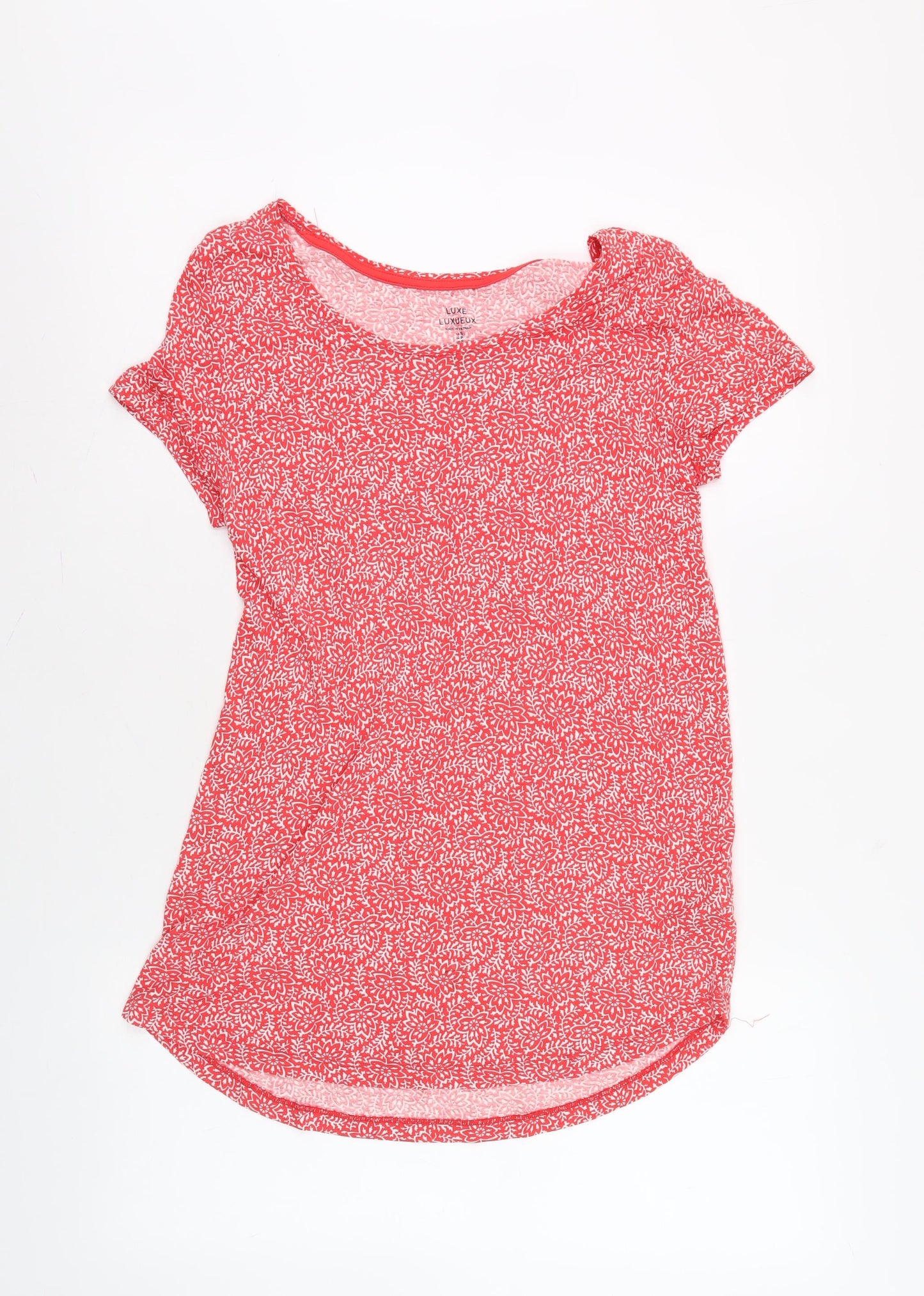 Womens UK Size S Gap Red Basic T-Shirt