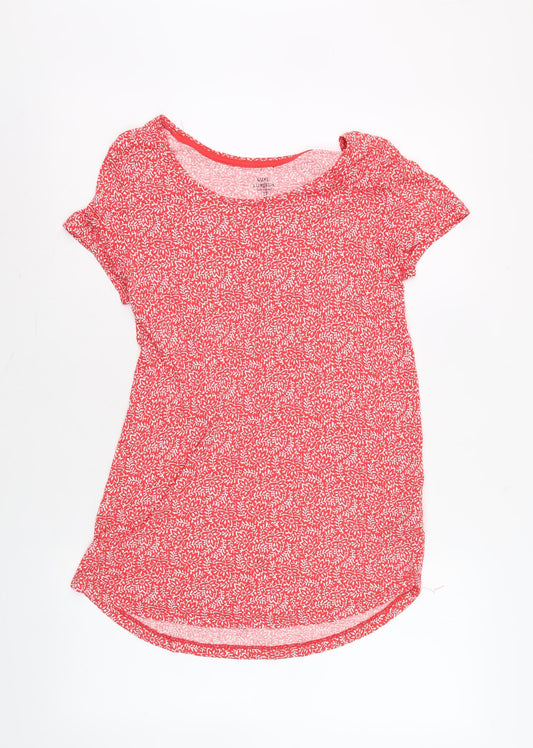 Gap Women's Red Floral T-Shirt, Size S, Short Sleeve