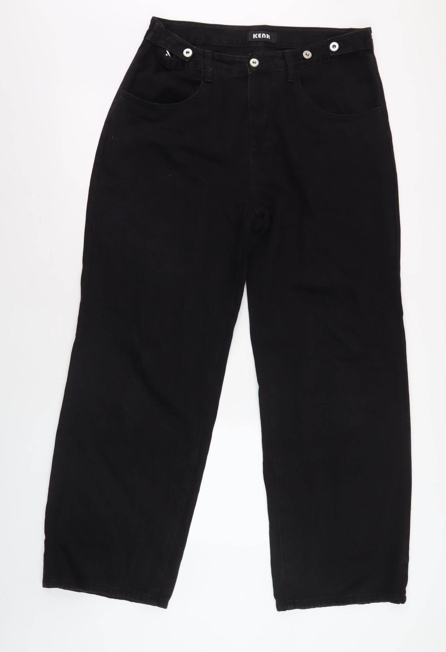 KEN Studio Men's Black XL Denim Jeans