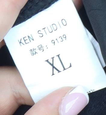 KEN Studio Men's Black XL Denim Jeans