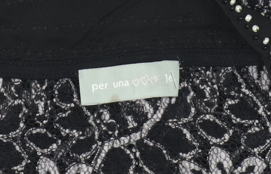 Womens UK Size 16 Per Una Black Basic Blouse