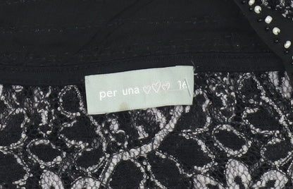 Womens UK Size 16 Per Una Black Basic Blouse