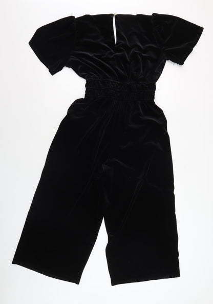 Editor's Cut Black Velvet Jumpsuit, Size 10, Women's Party Wear