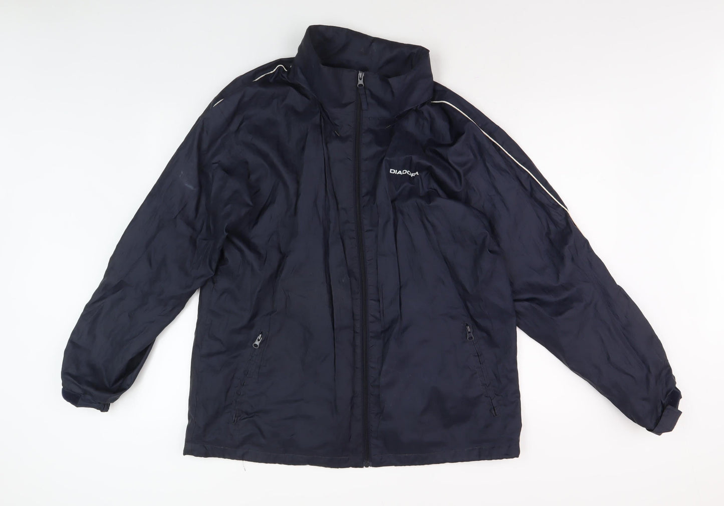Mens UK Size M Diadora Blue Windbreaker Coat