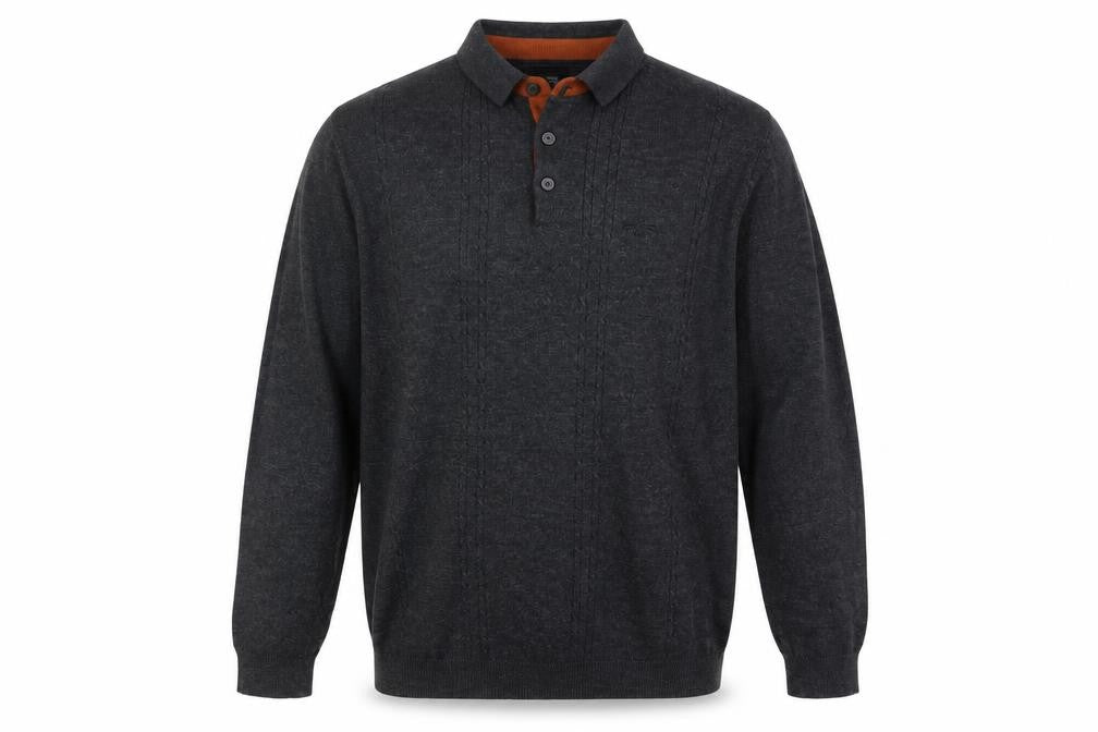 Mens UK Size M River Island Grey Henley Jumper