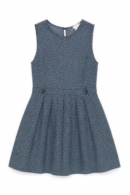 John Lewis Women's Blue Geometric Shift Dress S