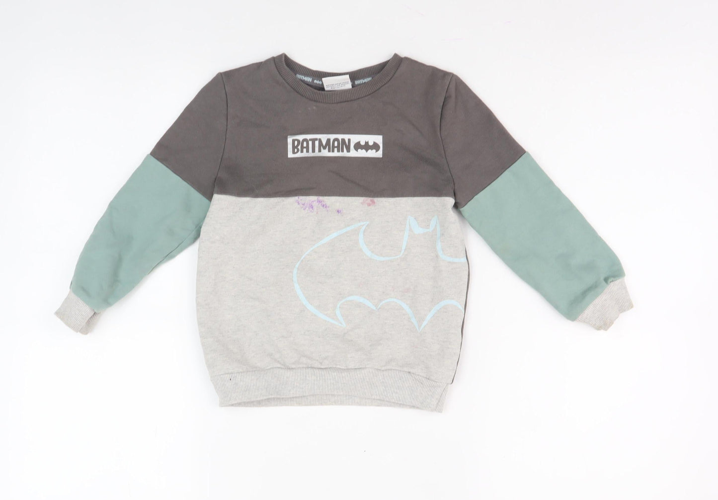 George Boys Grey Batman Sweatshirt 4-5 Years Pullover