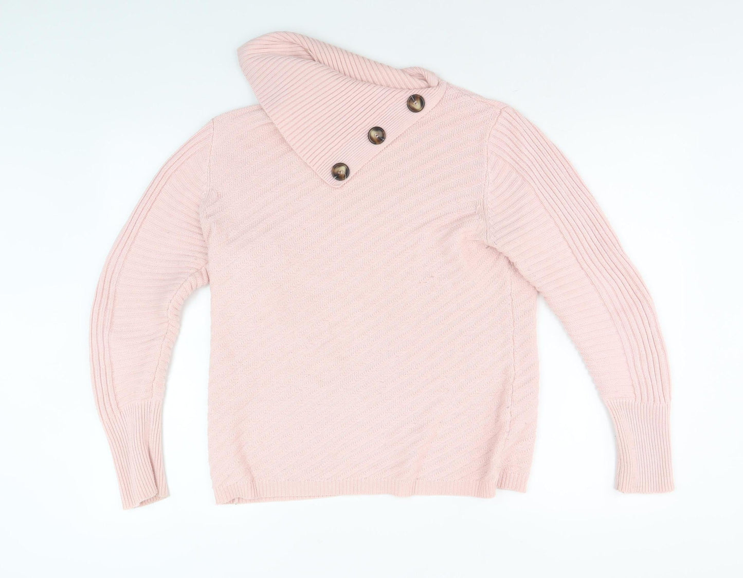 Womens UK Size 12 Roman Pink Pullover Jumper