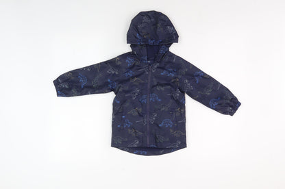 Urban Rascals Blue Dinosaur Rain Coat, 18-24M, Unisex