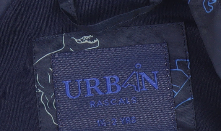 Urban Rascals Blue Dinosaur Rain Coat, 18-24M, Unisex