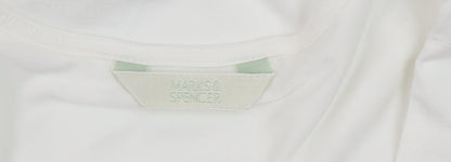Womens UK Size 12 Marks and Spencer White Basic Tank