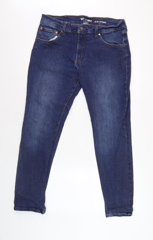 Wrangler Men's Blue Slim Tapered Jeans Size 39